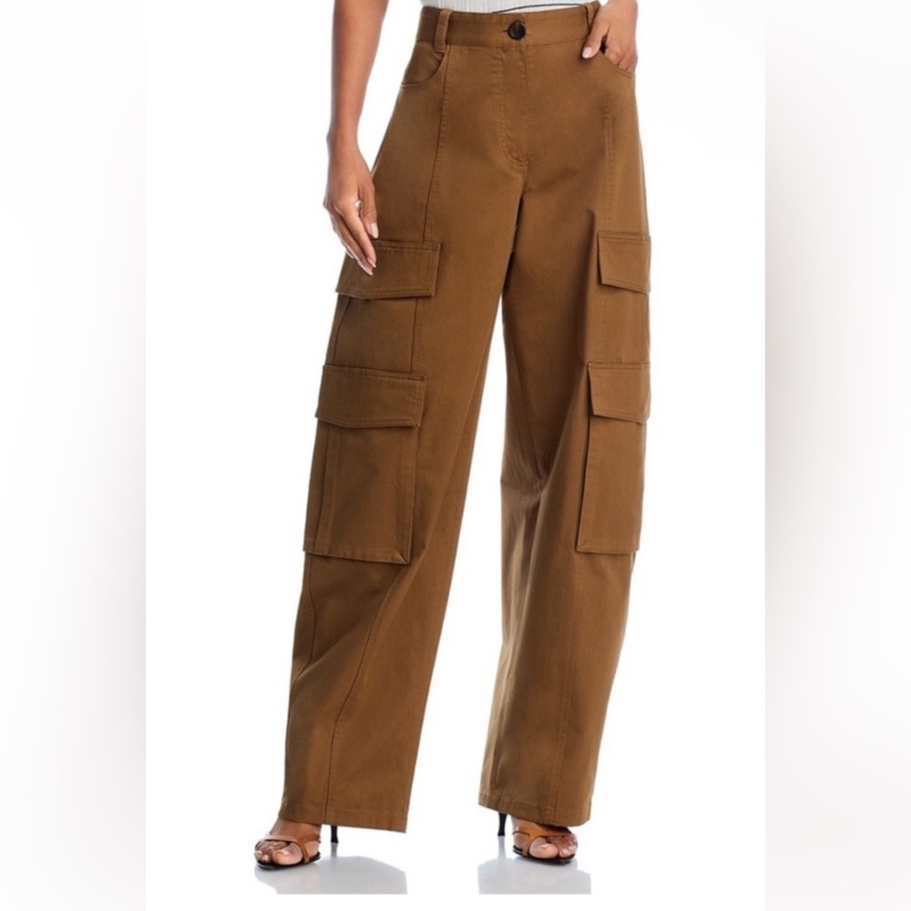 A.L.C. Wide Leg Cargo Pants in Brown - Picture 4 of 6